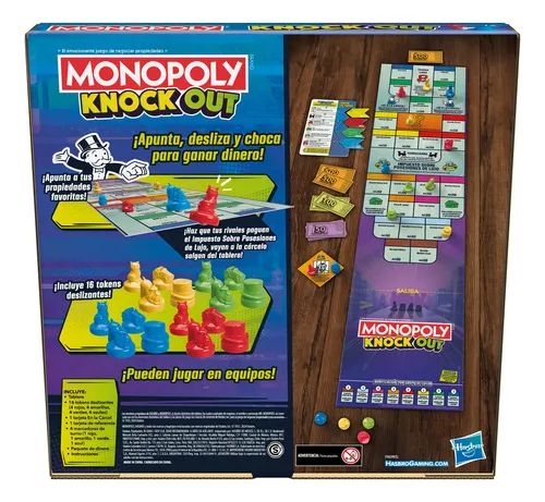 Monopoly Knockout - Juego De Mesa Familiar Para Fiestas