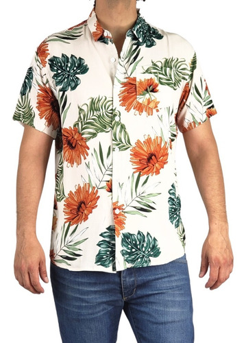 Camisa Hombre Algodón Guayabera Tropical. Diseños. 872