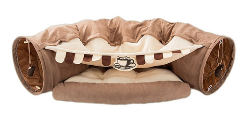Túnel Plegable Con Cama Y Hamaca Para Gato