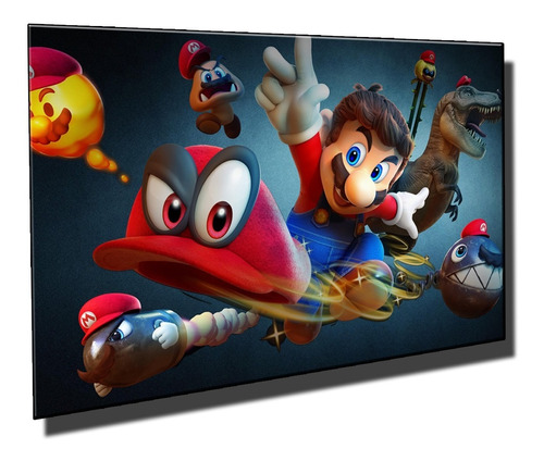 Cuadro Decorativo Mario Bros Odyssey Habitacion 60x90cm  