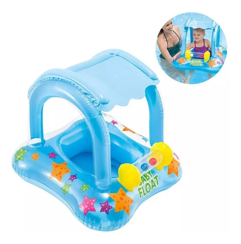 Flotador Inflable Con Techo Para Bebe