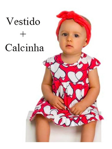 Vestido Infantil Menina Festa Aniversário Casamento Coração