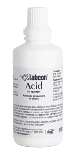 Alcon Labcon Acid 100ml - Reduz Ph Da Água - Acidificante