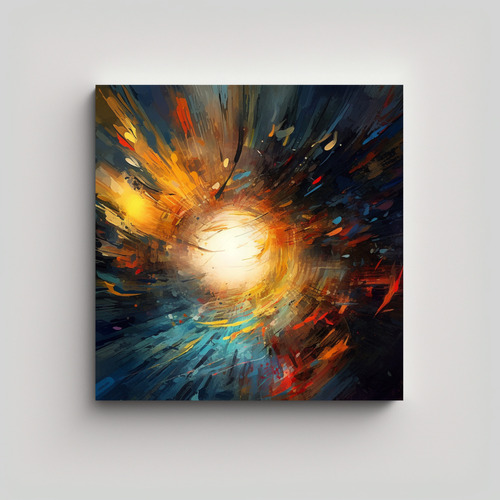 60x60cm Lienzo Abstracto Radiante Con Lentes Estrechos