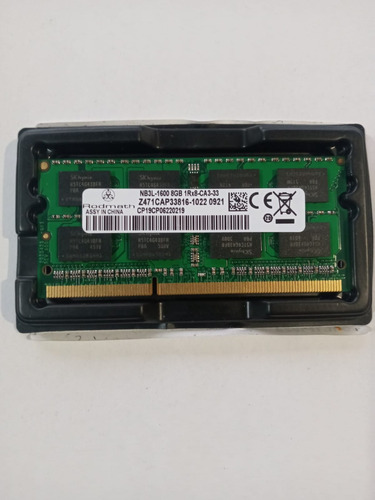 Memoria Ram Ddr3l 8gb Laptop 1600  Marca Rodmath