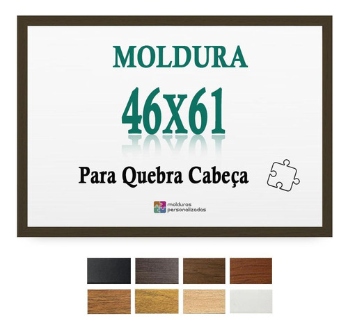 Moldura Tabaco 46x61 Cm Quebra Cabeça Bat Grow 1000 Pçs Petg