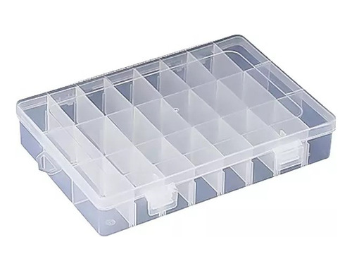 Caja Plástica Organizador 24 Celdas Ajustables Paquete De 6 