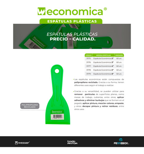 Espátula Plastica 4 | Wesser