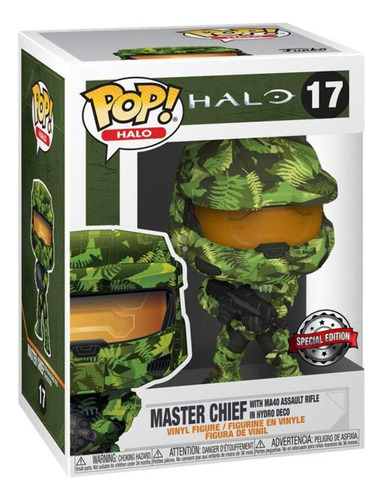 Funko Halo Master Chief Con Rifle De Asalto Ma40 En Hydro De