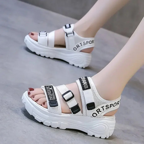 Sandalias Con Plataforma Para Mujer, Zapatos De Playa Con Su