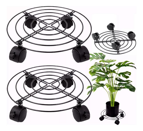 Soporte Para Macetas De Metal Con Ruedas, Base Of Stands, 2