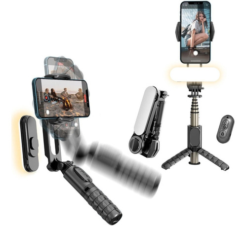 Palo Selfie Stick Monopod Gimbal Estabilizador Con Luz Led