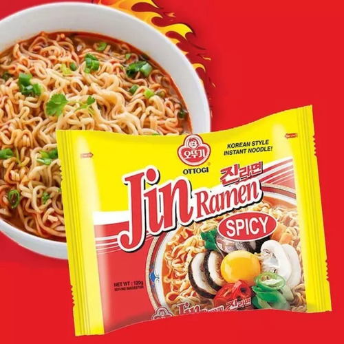 Ottogi Jin Ramen Coreano Spicy Ottogi 4 Pzas 480g Picante