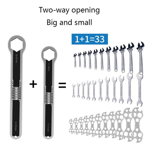 Llave Ajustable Multifunción Llave Doble Cabeza Universa