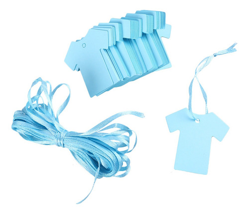 Etiquetas De Regalo Azules Para Baby Shower, 100 Unidades, C