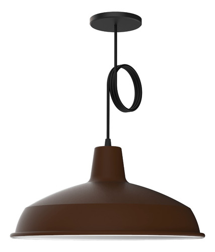 Lampara Colgante Techo Campana 40 Cm Deco Living Bell01 Color Marrón