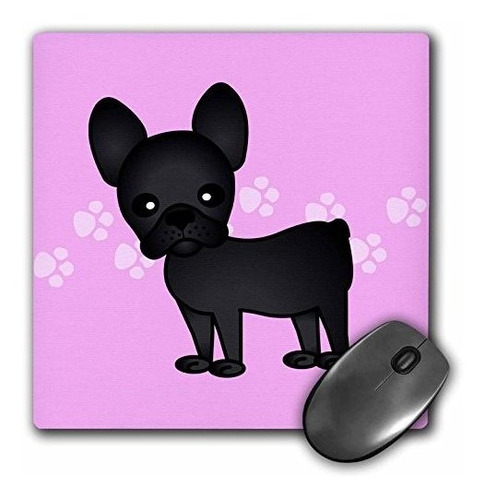 Mouse Pad Bulldog Francés Negro - 8x8  (mp_25319_1)