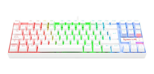 Teclado Gamer Redragon Kumara K552rgb Outemublue Latam White