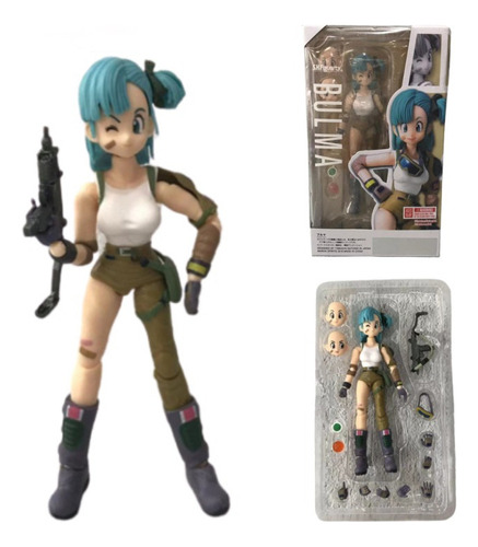 Figura De Acción Shf Dragon Ball Bulma, Modelo Articulado