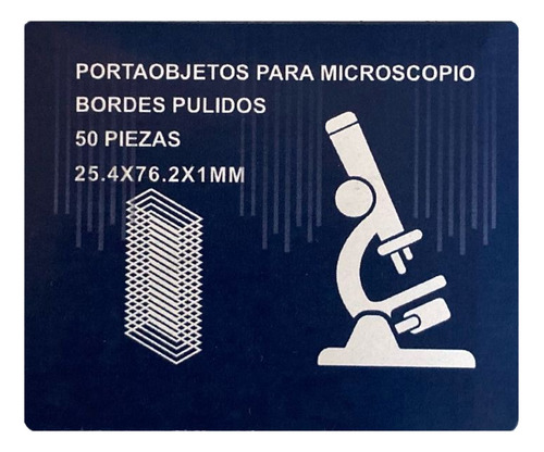 Portaobjetos Para Microscopio 25.4 X 76.2 X 1 Mm (50 Pz)