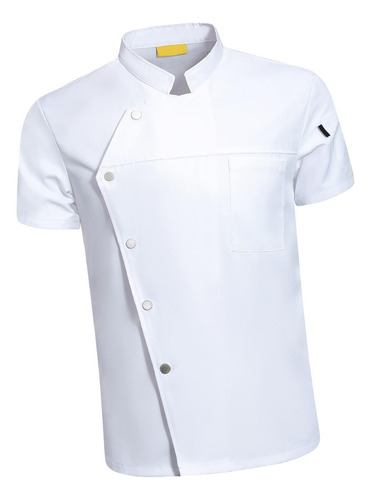 . Chef Coat Jacket Snap Button Ropa Uniforme For Cocina