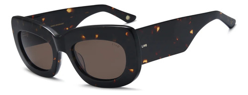 Óculos De Sol Livo Vanessa Retangular Acetato