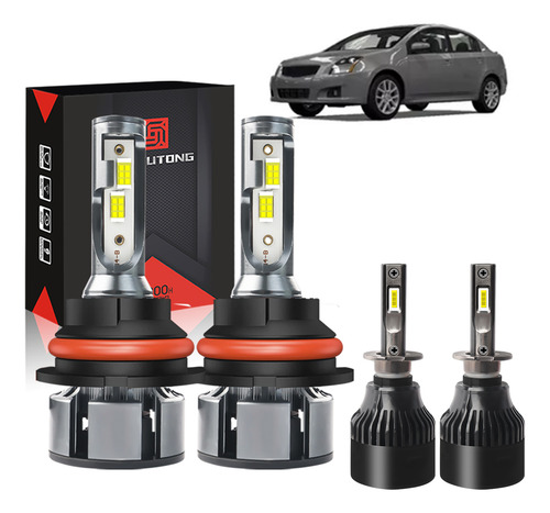 Kit Luces Led 9007 Y Niebla H3 Para Vw Jetta A4 2000-2007