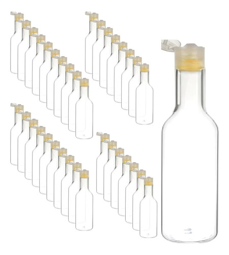 Envase Vacio Plastico Pequeño Gel Crema 50 Ml Tapa Flip X100 Tapa Flip Top Transparente