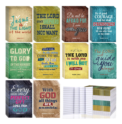 100 Cuadernos Cristianos Con Versiculos Biblicos, Cuadernos