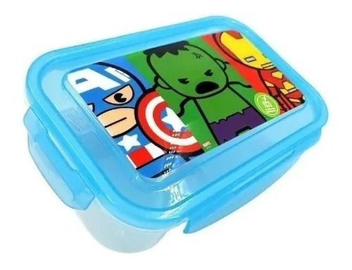 Hermetico Rectangular 700ml Marvel Kawaii Avengers Vengadore