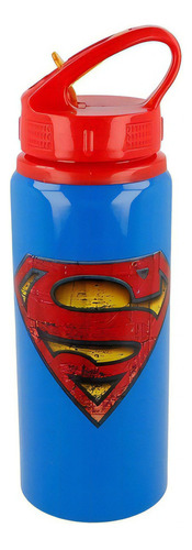 Botella Infantil Con Tapa A Rosca Pico Rebatible Superman
