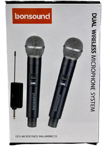 Microfono Inalambrico Wireless 2 Unidades  Bonsound 