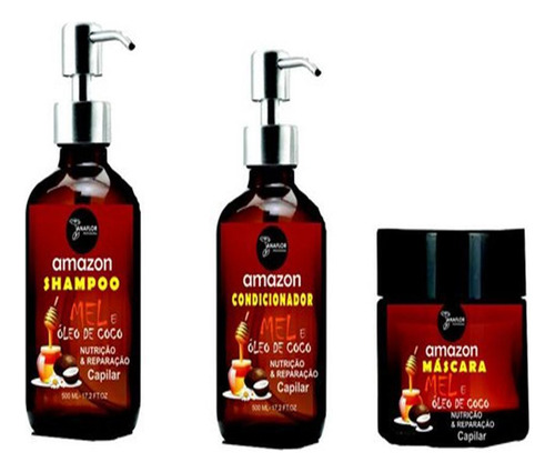 Kit Nutrição Para Cabelos Secos/opacos Óleo De Coco E Mel
