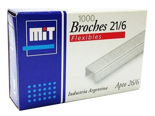 Broches Mit Para Abrochadora 21/6 Cajita (1000 U)