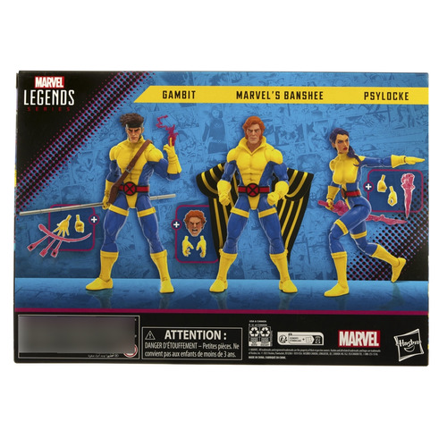 Marvel Legends X-men Banshee, Gambit, Y Psylocke 3 Pack