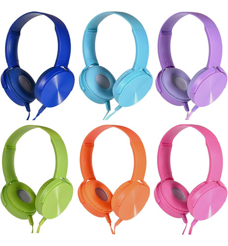 Auriculares Para Niños Para La Escuela, Aula, Paquete De 6,