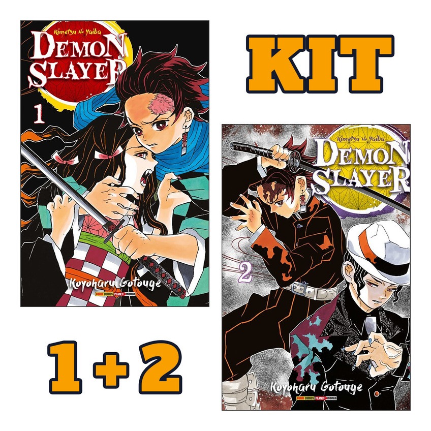 Kimetsu No Yaiba Manga Español Panini Demon Slayer 1 + 2 Kimetsu No Yaiba - Mangá Kit Panini | MercadoLivre