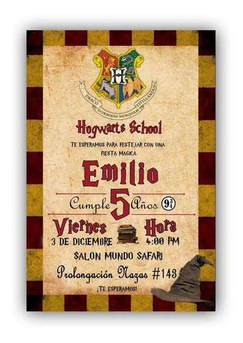 Invitación Digital De Harry Potter