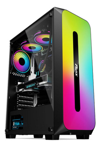 Case Gamer Atx Ruix Mod:duocai, Negro/argb Jwk