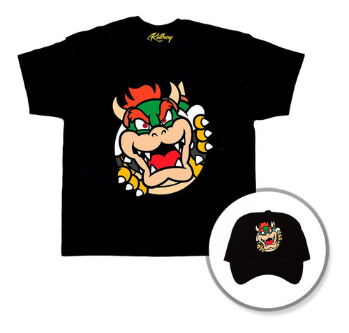 Playera Browser Con Gorra Super Mario Bros Pelicula Killroy