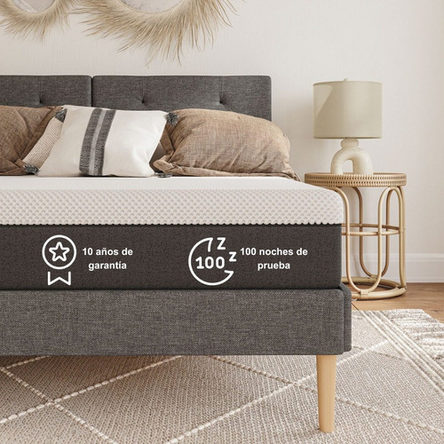 Imagen 4 de 7 de Colchón Emma Hybrid Premium 2 Plazas Plus 150 X 200 X 24cm