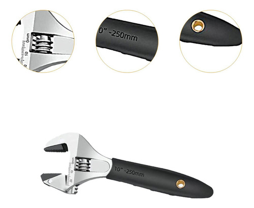 Llave De Trinquete Ajustable, Herramienta Manual 10 Pulgadas