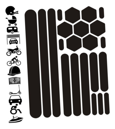 Decoración De Calcomanías Reflectantes De Motocicleta De