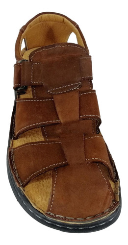 Imagen 2 de 4 de Sandalias De Cuero Para Hombre Ch2022c Brown