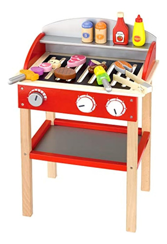 Set De Juego Spark & Wow Grill, Juguete De Madera Para Cocin