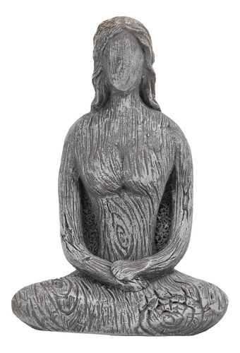 Estatua De Postura De Yoga Resina Sintética Simple Meditació