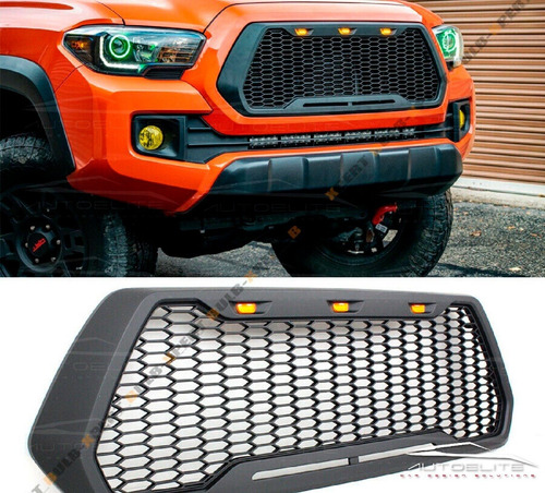 Imagen 8 de 9 de Parrilla Tacoma Toyota 2016 2017 Rasurada Con Luz Led Ambar