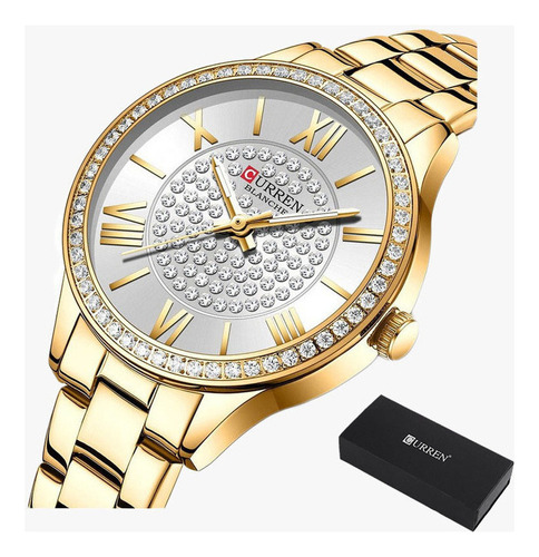 Relojes De Cuarzo De Lujo Curren Diamond Para Mujer