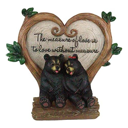 Figura De Pareja De Osos Negros Bajo Árbol Forma De Co...