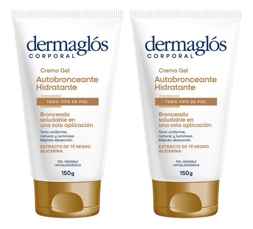 Kit Dermaglós Gel Autobronceante 150g  (x2 Unidades)